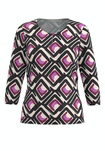 T-shirts korte mouw paars Bianca