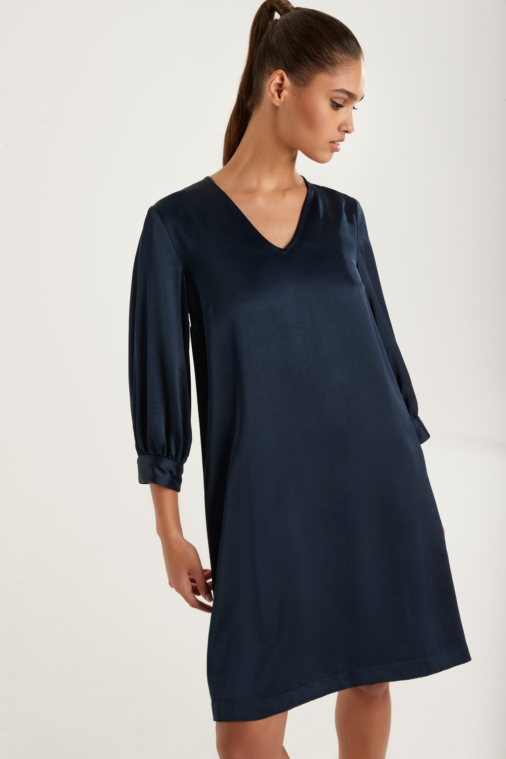 Jurken lange mouw navy Senso