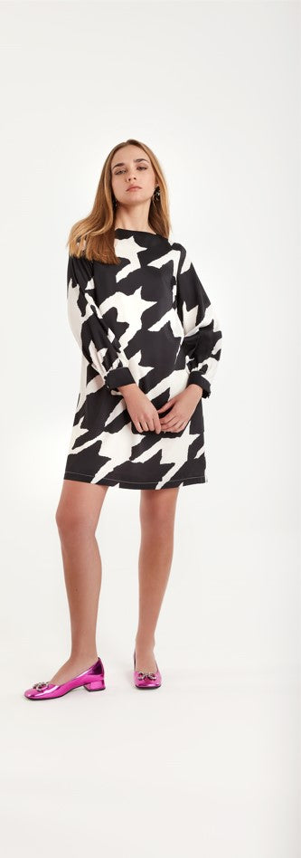 Jurken lange mouw zwart Senso