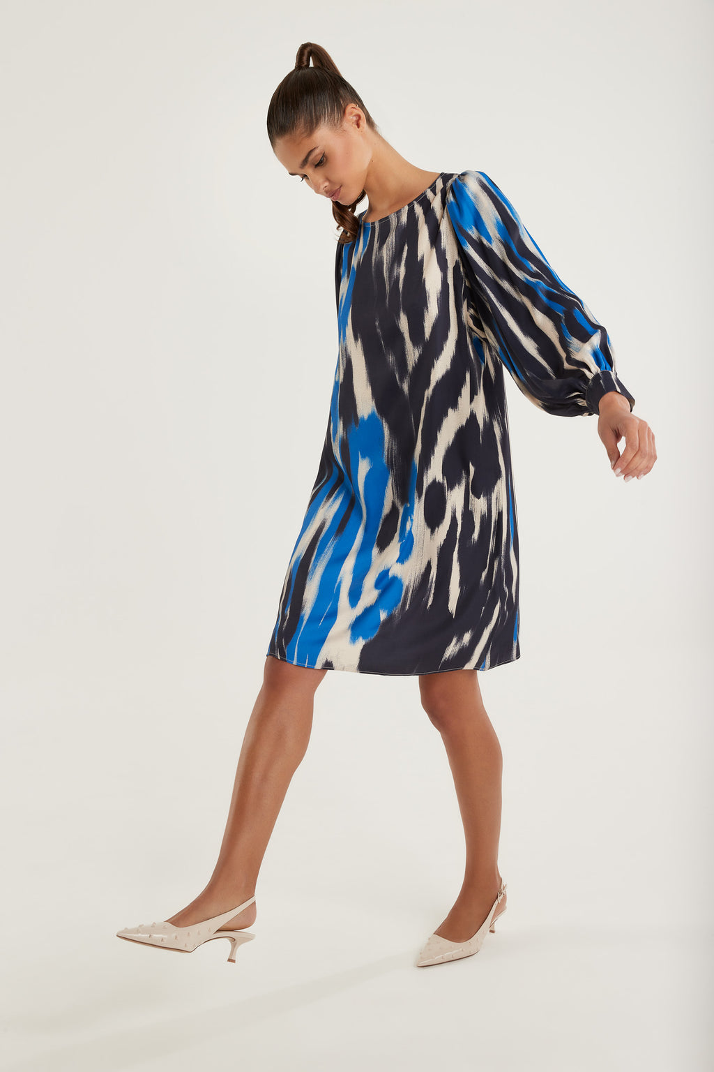 Jurken lange mouw multicolor Senso