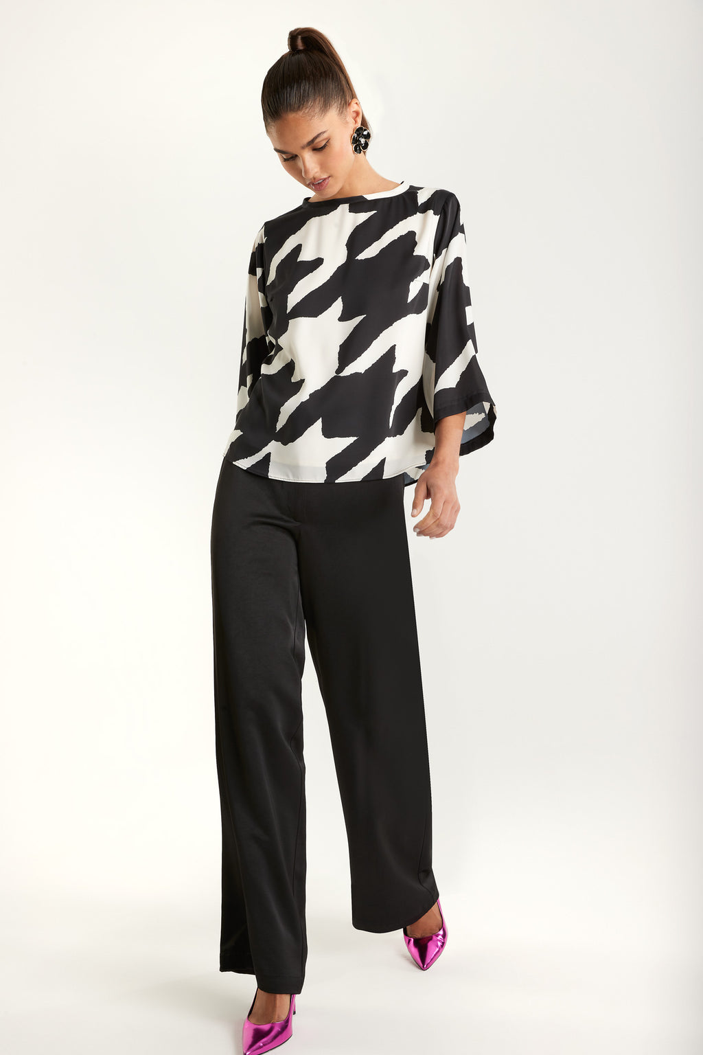 Blouses lange mouw zwart Senso