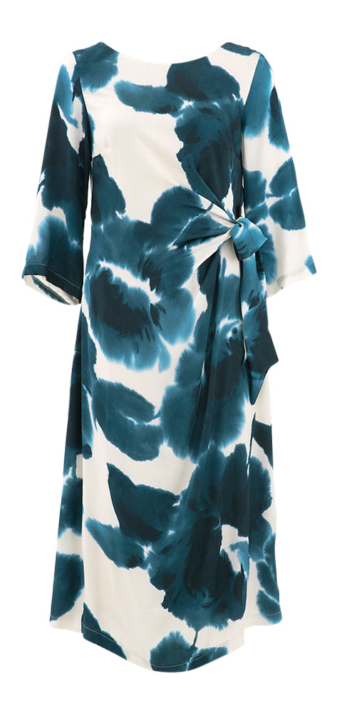 Jurken lange mouw blauw Atmos