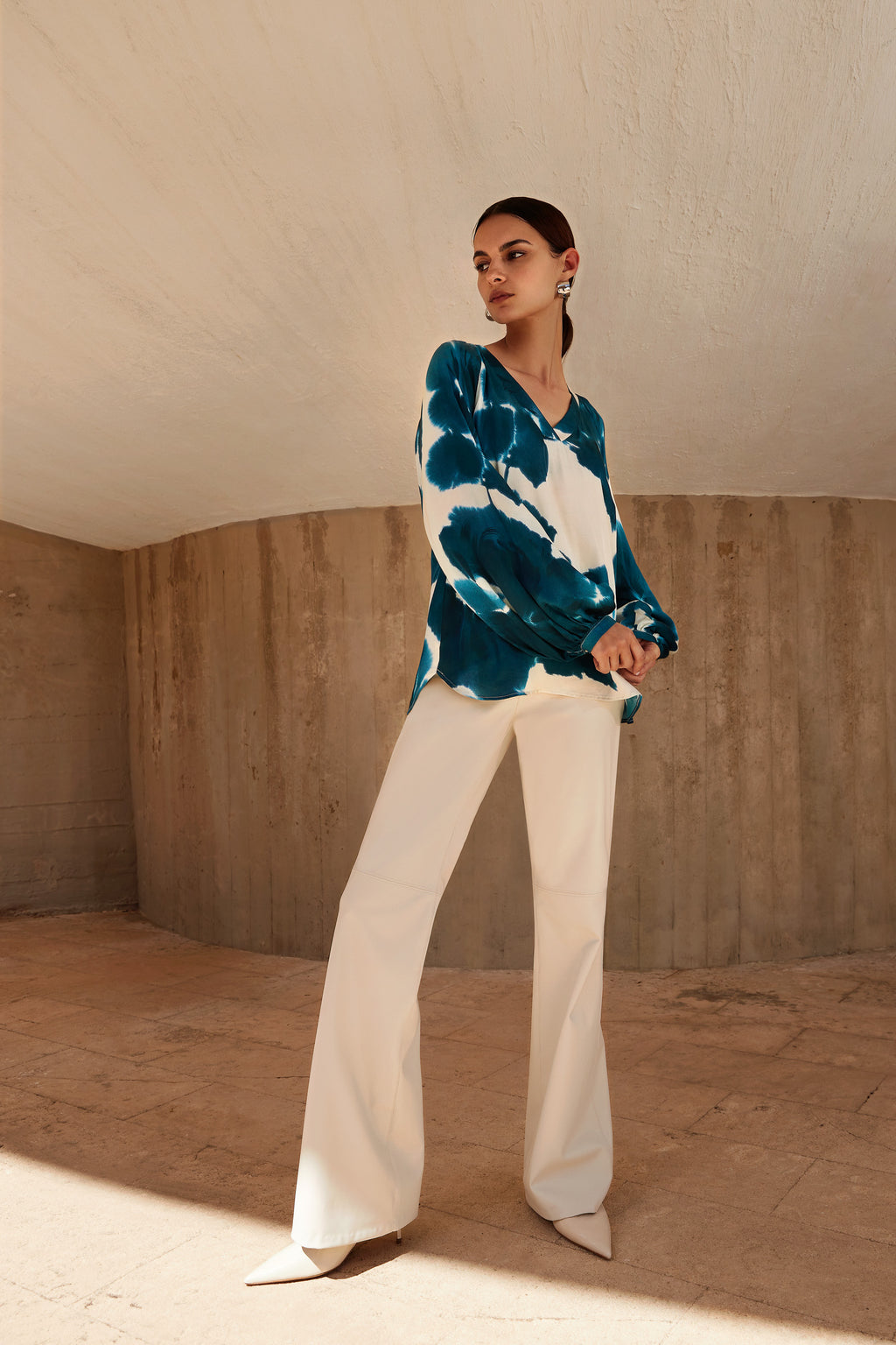 Blouses lange mouw groen Atmos