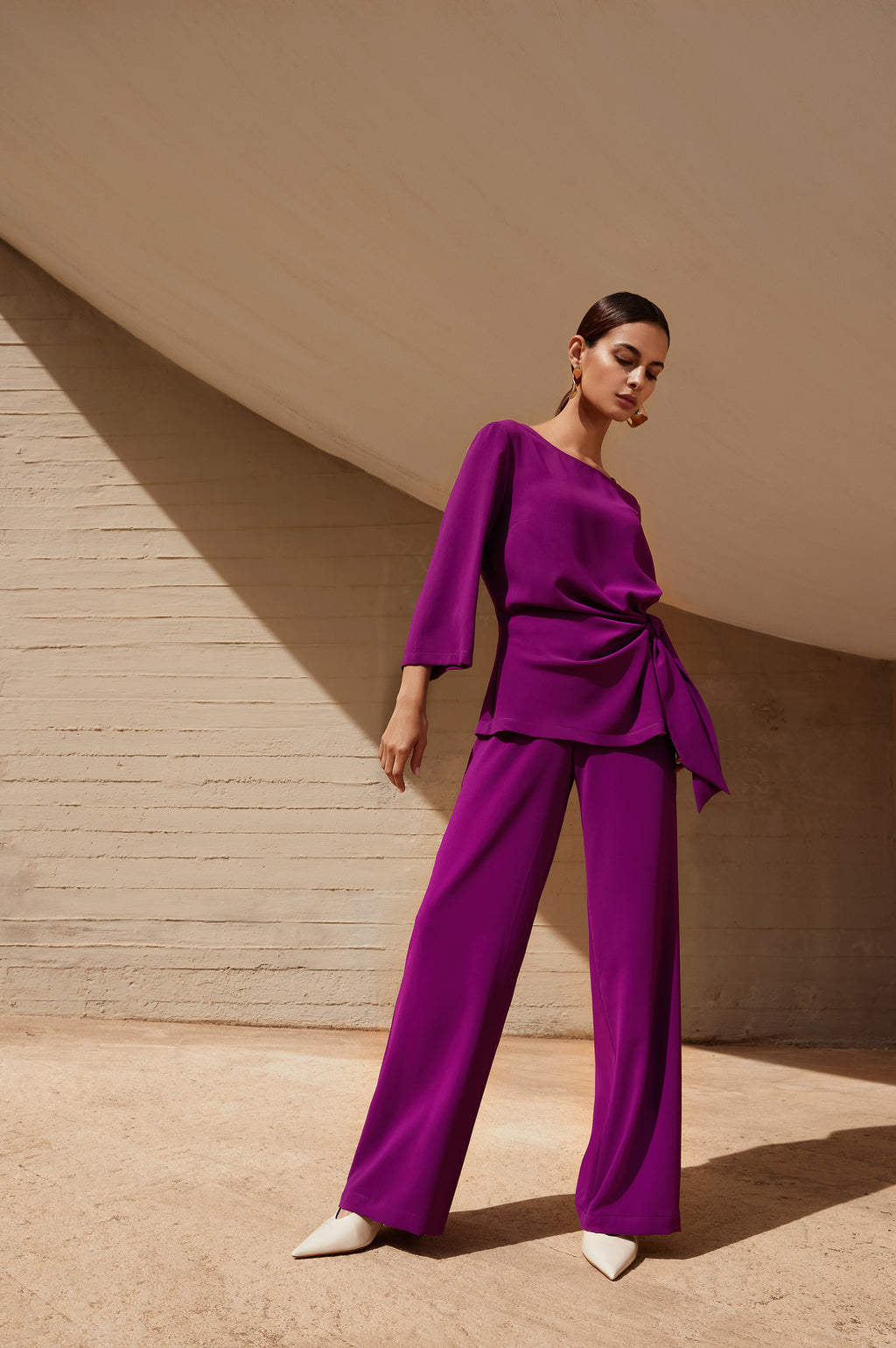 Blouses lange mouw paars Atmos