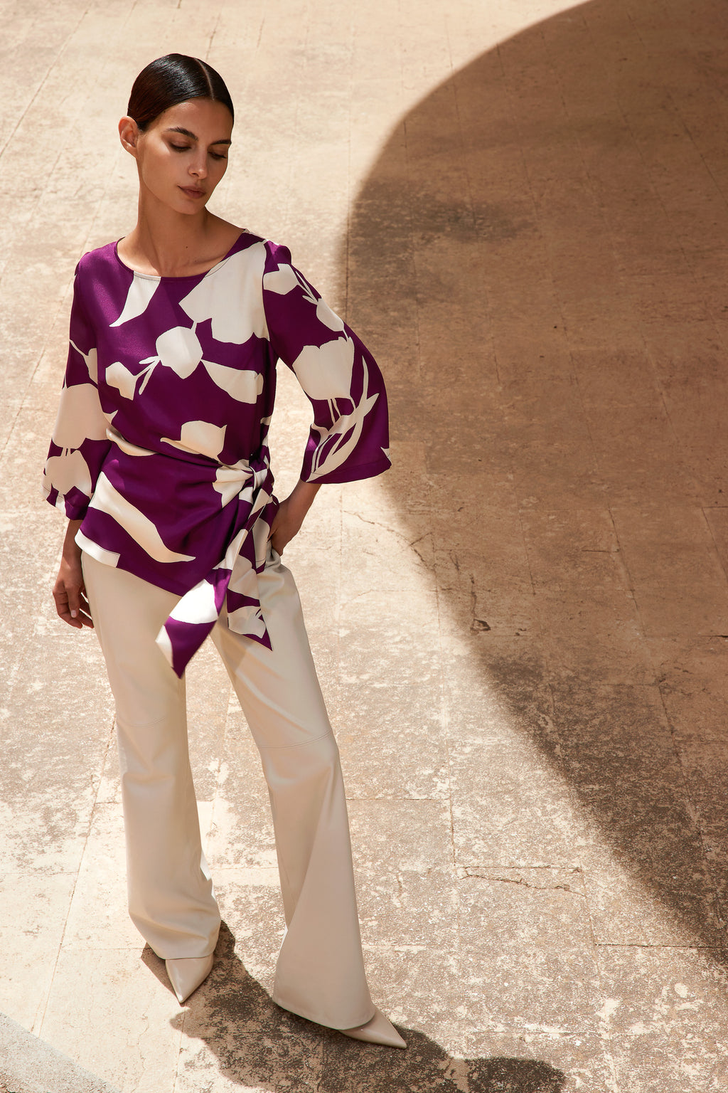 Blouses lange mouw paars Atmos