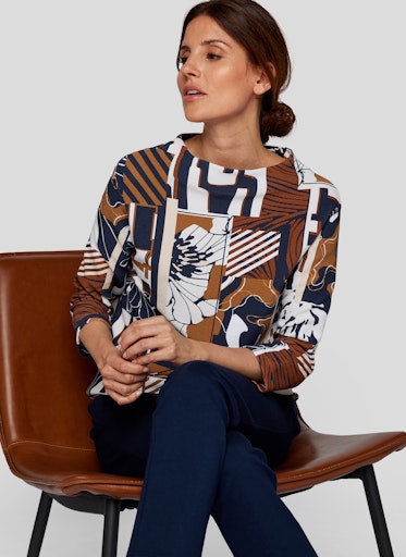 T-shirts lange mouw blauw Rabe