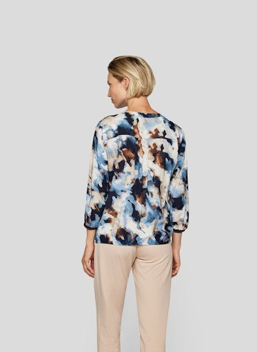 Blouses lange mouw blauw Rabe