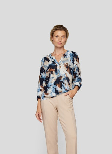 Blouses lange mouw blauw Rabe