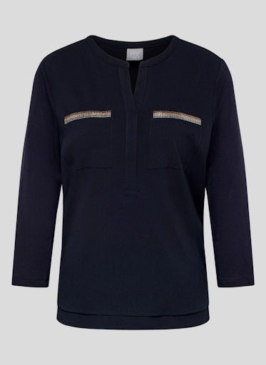 Blouses lange mouw blauw Rabe