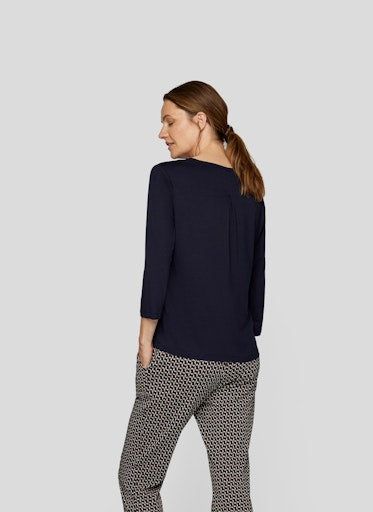 Blouses lange mouw blauw Rabe