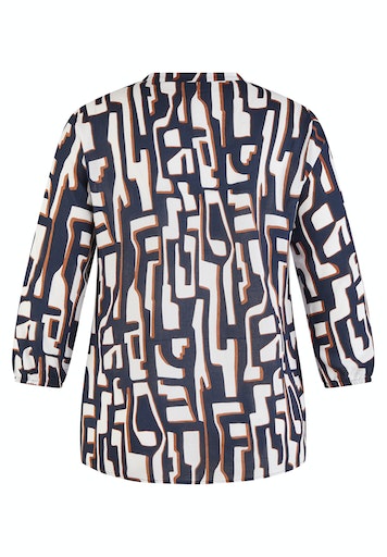 Blouses lange mouw blauw Rabe