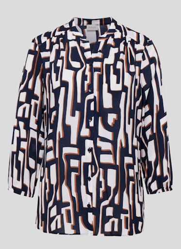 Blouses lange mouw blauw Rabe