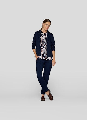 Blouses lange mouw blauw Rabe