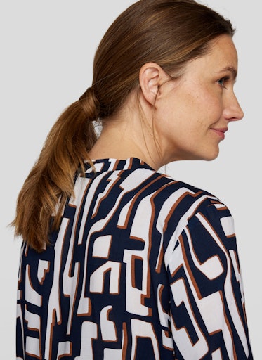 Blouses lange mouw blauw Rabe