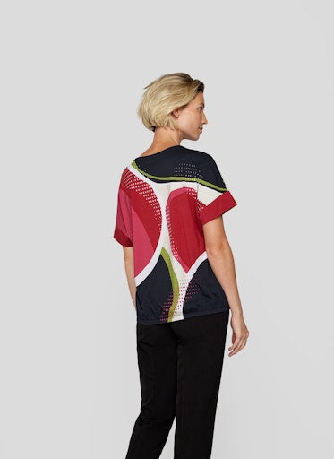 T-shirts korte mouw navy Rabe