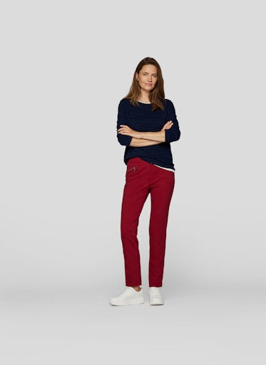 T-shirts lange mouw navy Rabe