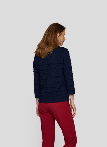 T-shirts lange mouw navy Rabe