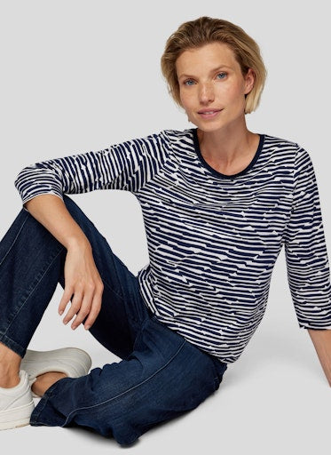 T-shirts lange mouw blauw Rabe