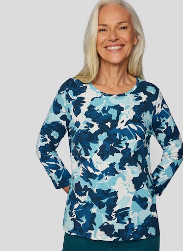 T-shirts lange mouw blauw Rabe