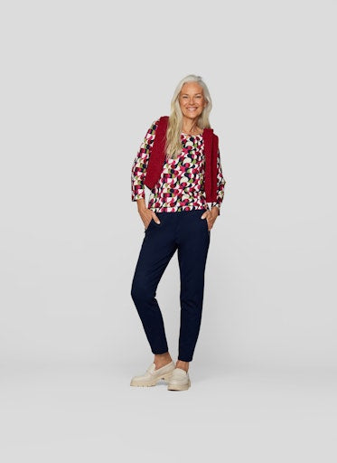 T-shirts lange mouw rood Rabe