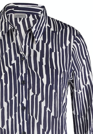 Blouses lange mouw blauw Rabe