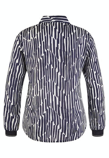 Blouses lange mouw blauw Rabe