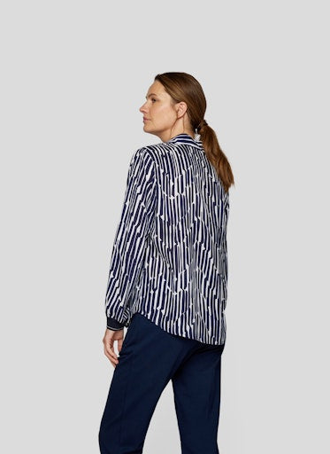 Blouses lange mouw blauw Rabe