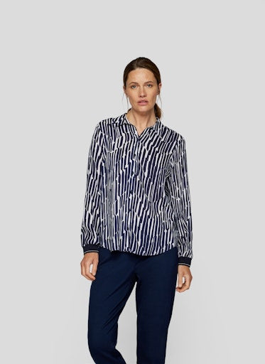 Blouses lange mouw blauw Rabe