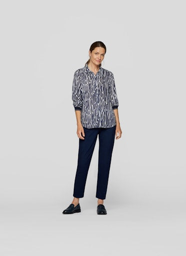 Blouses lange mouw blauw Rabe