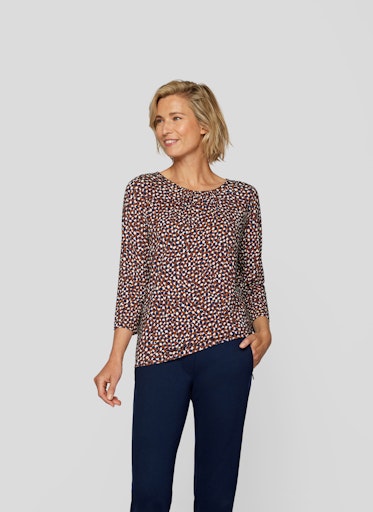T-shirts lange mouw bruin Rabe