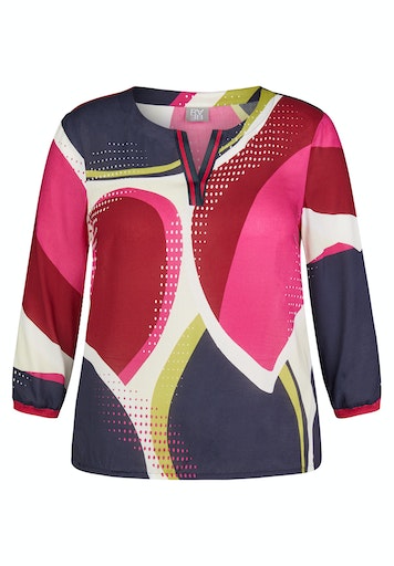 Blouses lange mouw navy Rabe