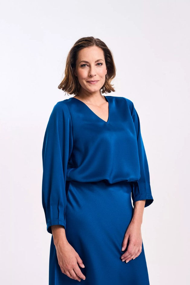 Blouses lange mouw blauw Mayerline