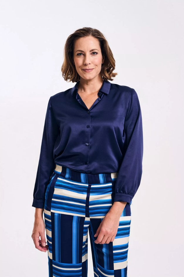 Blouses lange mouw blauw Mayerline