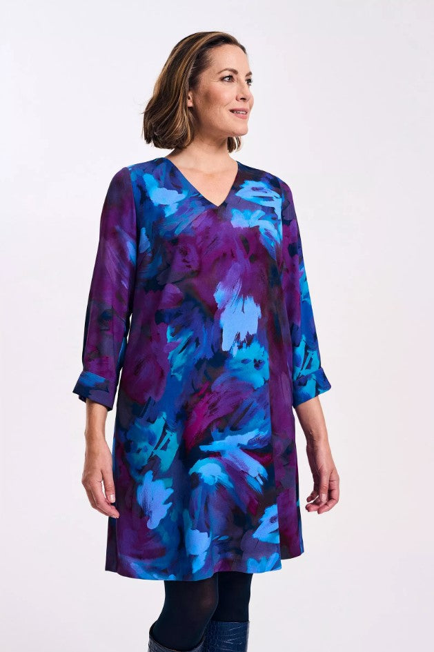 Jurken lange mouw paars Mayerline