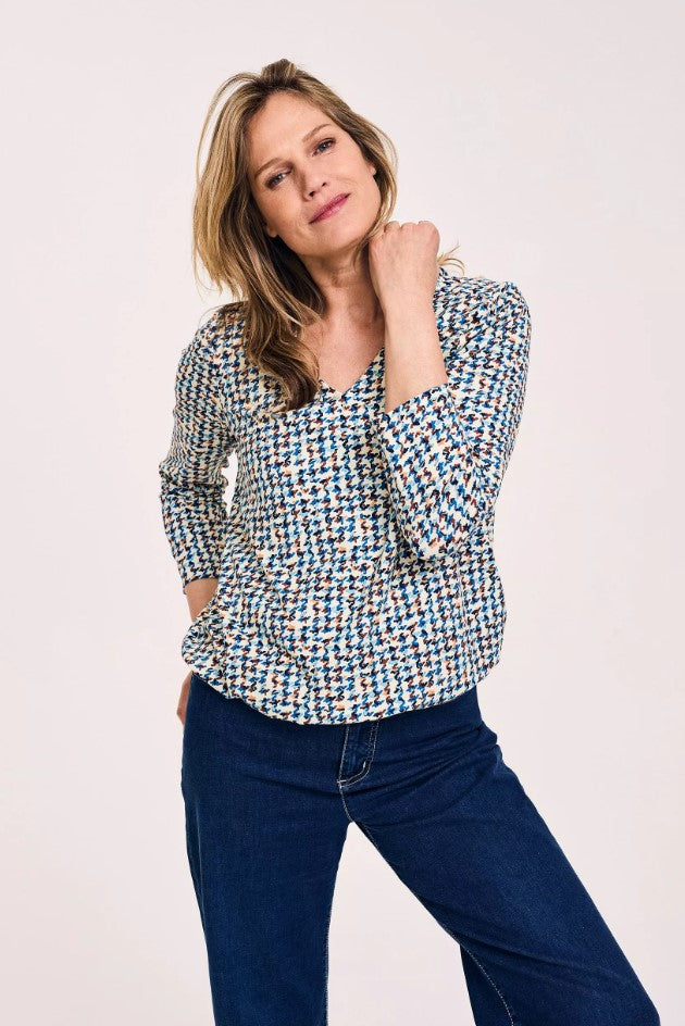 Blouses lange mouw blauw Mayerline