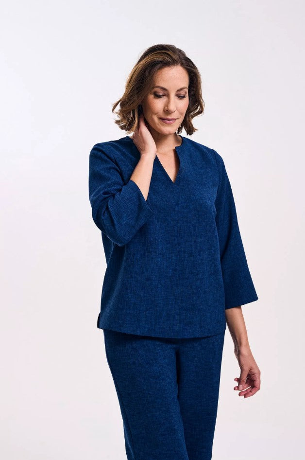 Blouses lange mouw blauw Mayerline