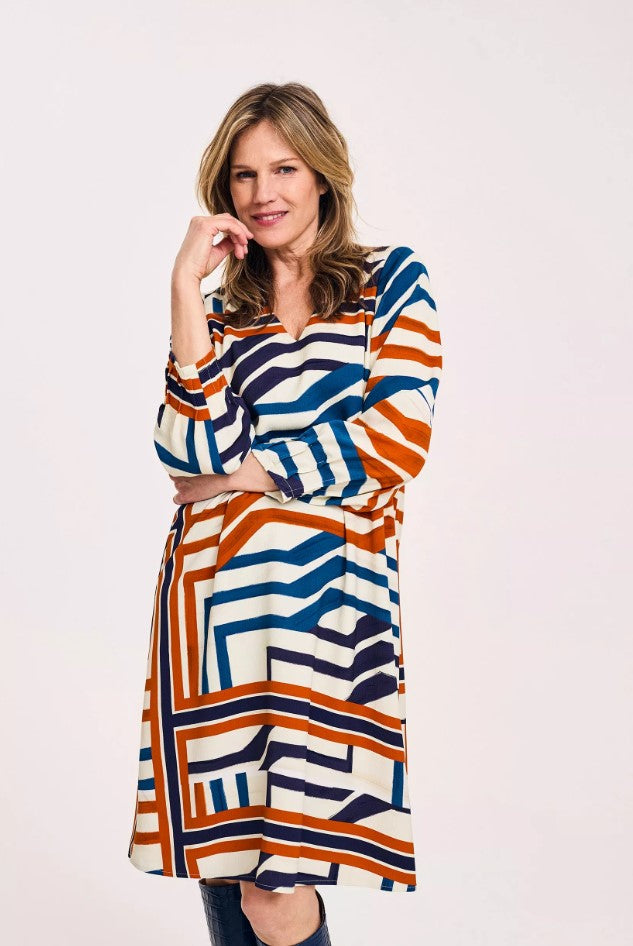 Jurken lange mouw multicolor Mayerline