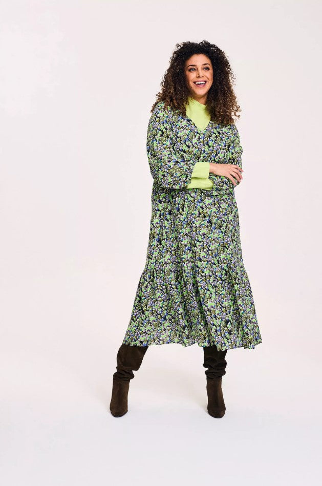 Jurken lange mouw blauw Mayerline