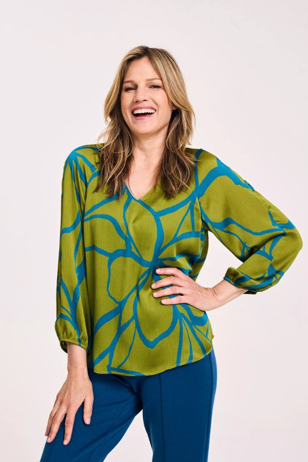 Blouses lange mouw groen Mayerline
