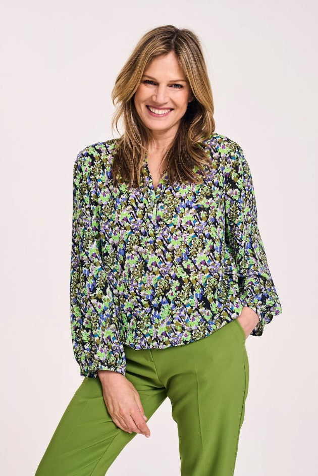 Blouses lange mouw blauw Mayerline