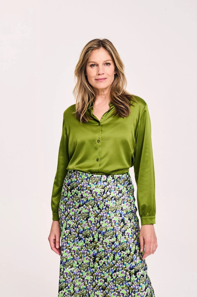 Blouses lange mouw groen Mayerline