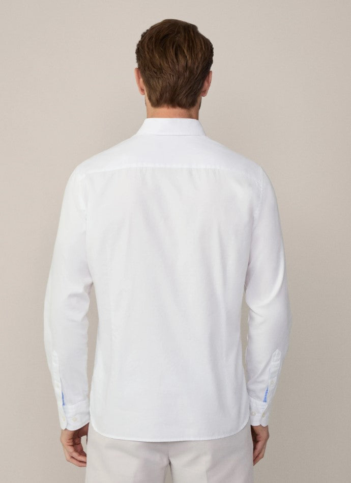 Hemden lange mouw wit Hackett London