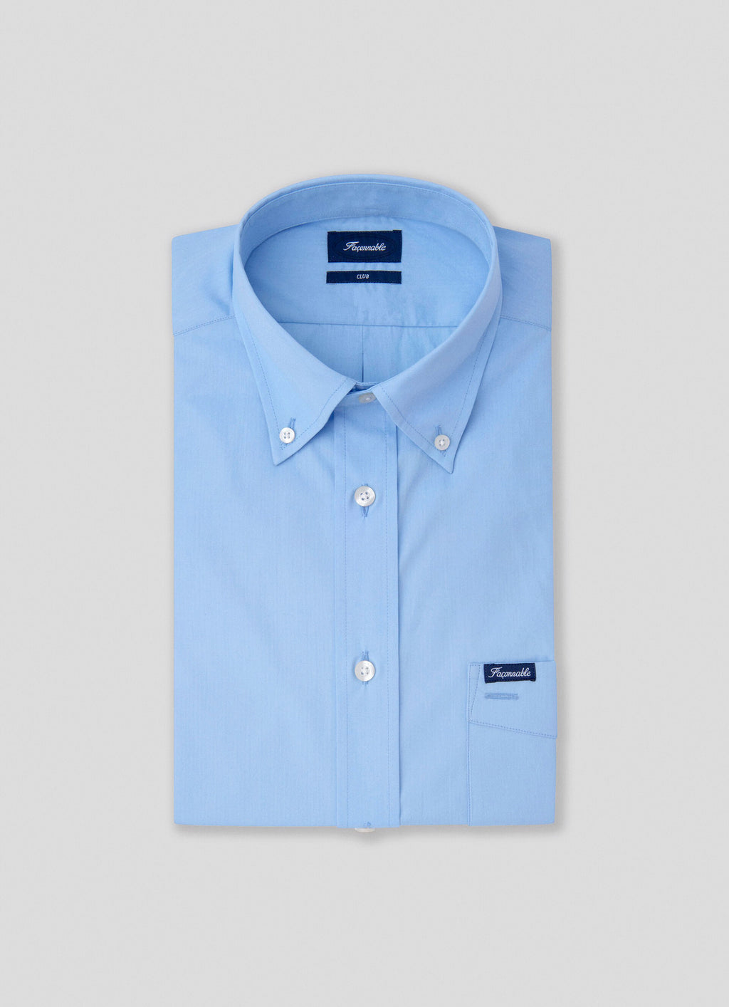 Hemden lange mouw blauw Façonnable