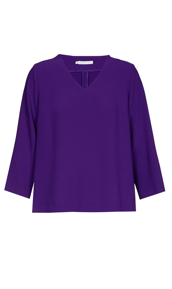 Blouses lange mouw paars Xandres Gold