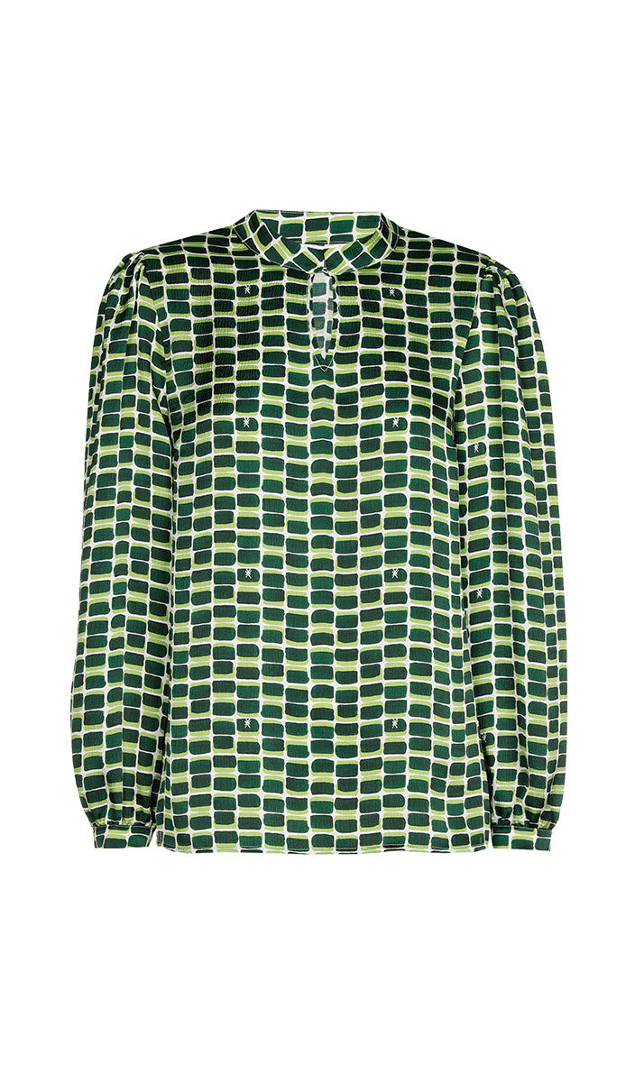 Blouses lange mouw groen Xandres