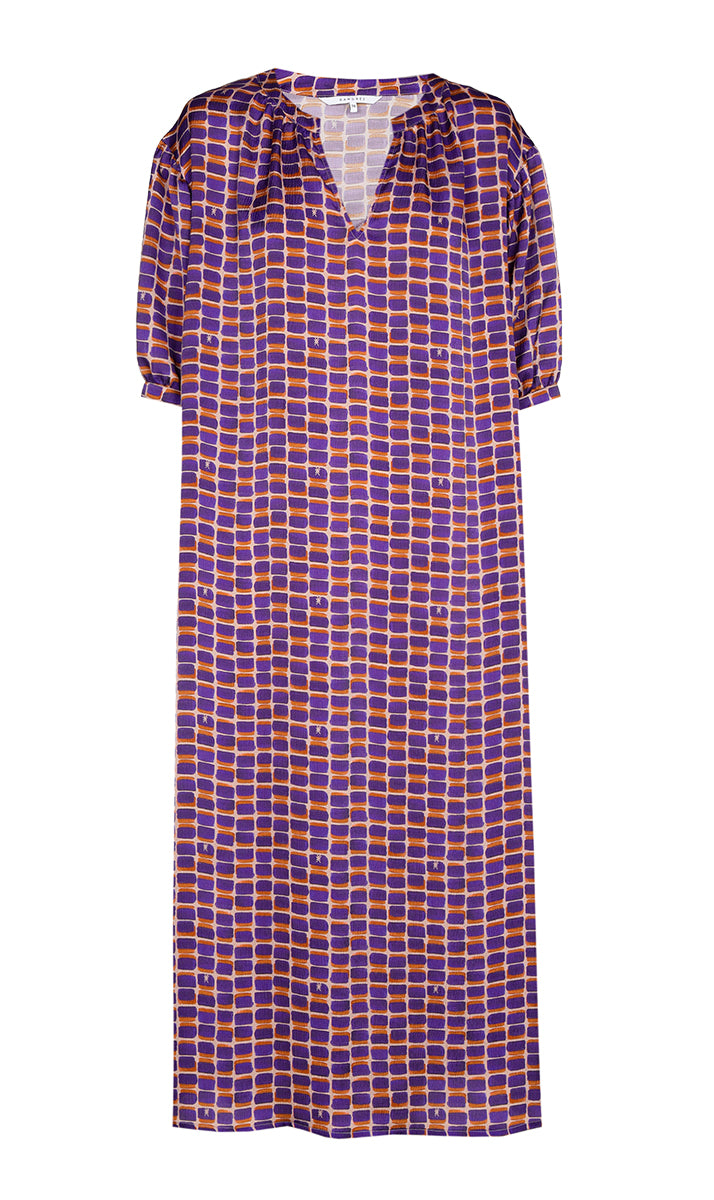 Jurken lange mouw paars Xandres