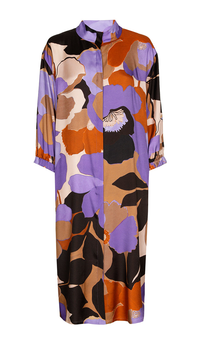 Jurken lange mouw paars Xandres