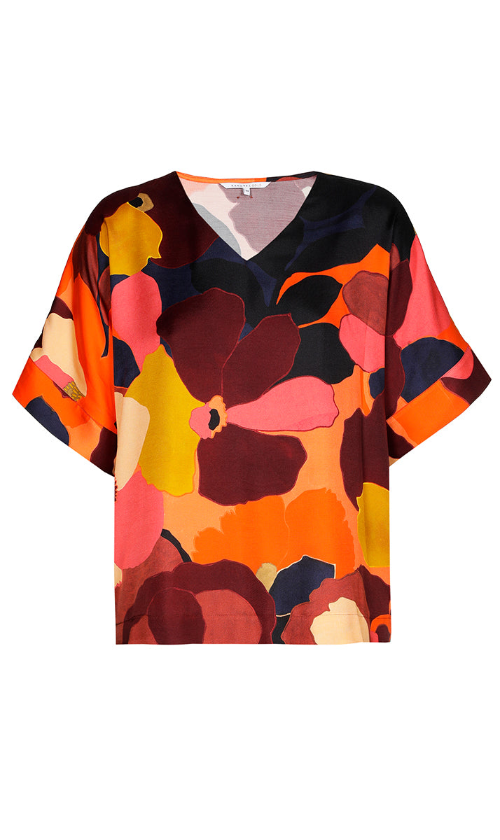 Blouses korte mouw rood Xandres Gold
