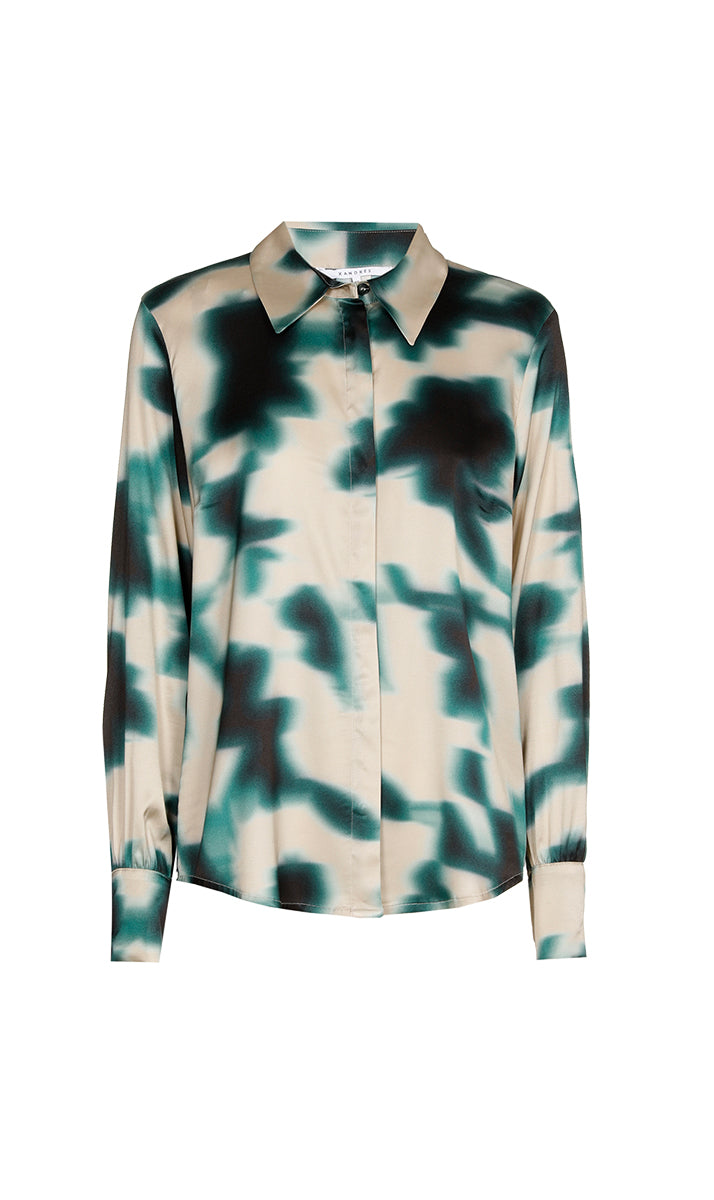 Blouses lange mouw groen Xandres