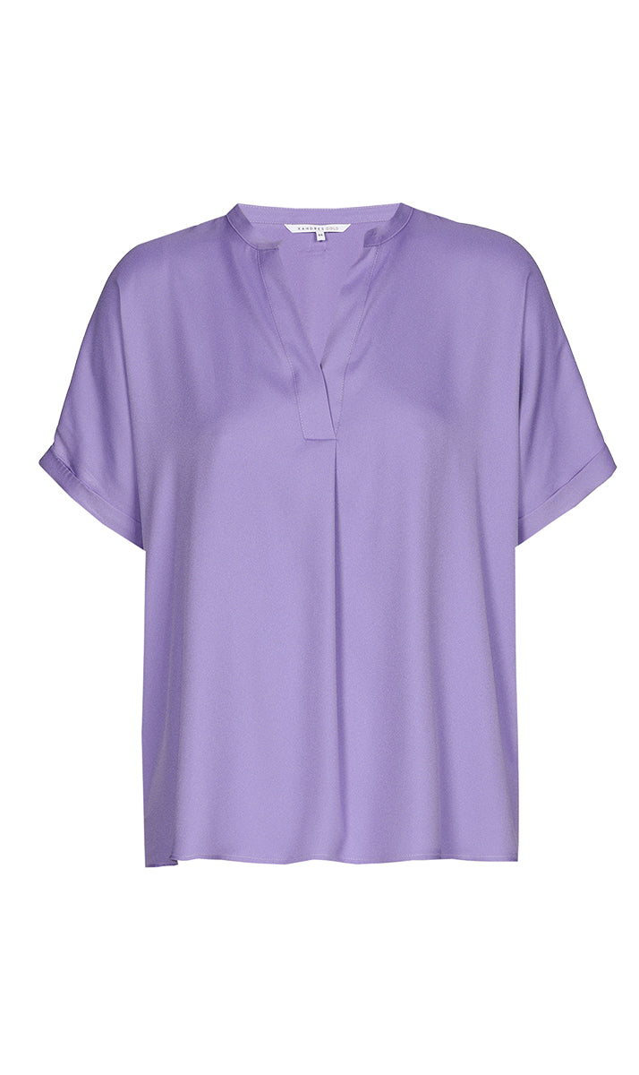 Blouses korte mouw paars Xandres Gold